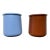 Two Glazed Multi-Purpose La Fermiere Pots - Brown & Blue Candles Plants For Sale