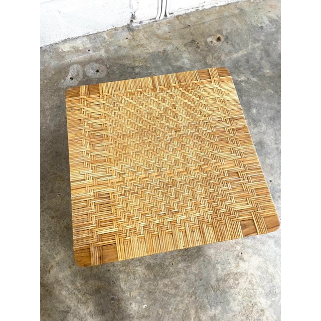 Mid-Century Modern Borge Mogensen Danish Modern Cane and Oak Coffee Table For Sale - Image 3 of 5
