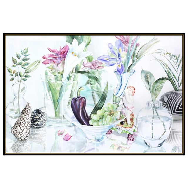 Realism 1990s Floral Still Life Spread, Anstis Lundy For Sale - Image 3 of 5