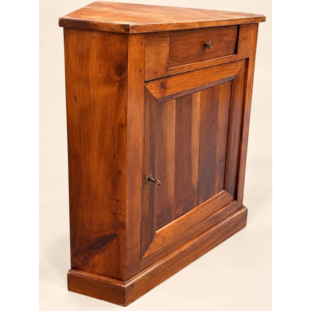 Low Louis Philippe Style Plinth Corner Cabinets in Cherrywood, 1960s For Sale - Image 6 of 8