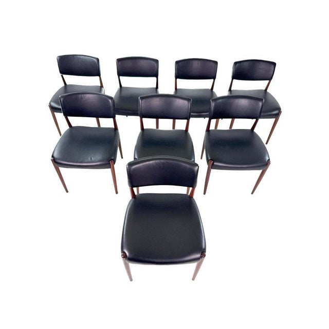 Wood Vintage Danish Teak Chairs by Aksel Bender Madsen & Ejnar Larsen, 1950s, Set of 8 For Sale - Image 7 of 11