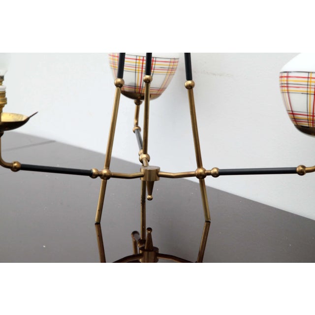 Brass Chandelier, 1950s For Sale - Image 6 of 10