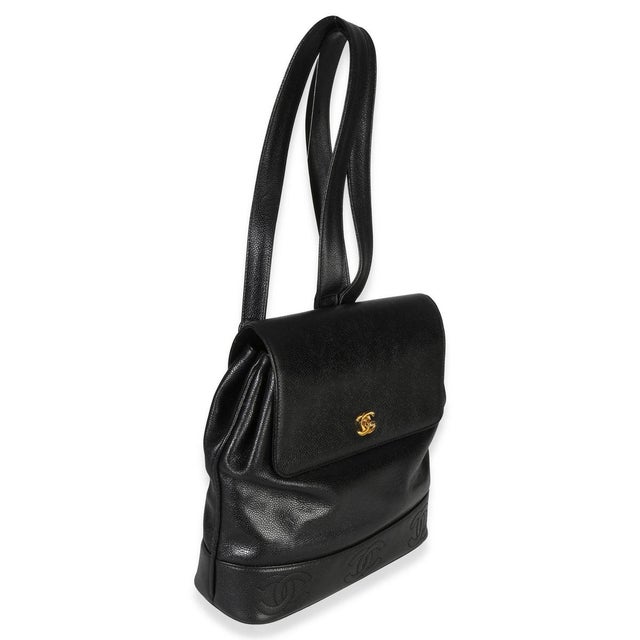 Traditional Vintage 24k Triple CC Flap Backpack For Sale - Image 3 of 10