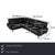 with this black Rolf Benz Plura corner sofa, you're bringing home a true marvel of functionality from the premium German...