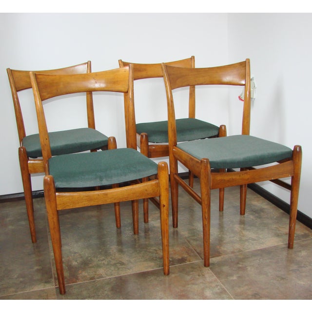 Wood Scandinavian Chairs in Beech, 1970s, Set of 4 For Sale - Image 7 of 12