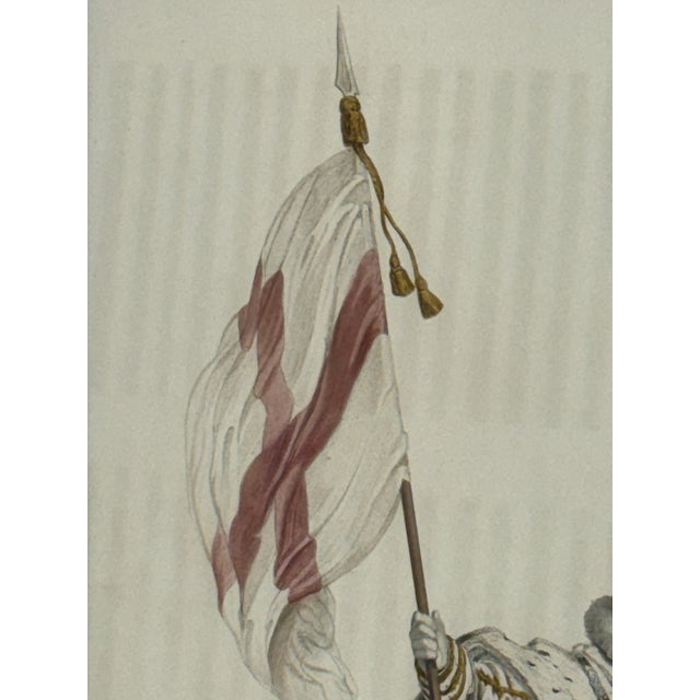 Early 20th Century H. Meyer the Standard of St. George Coronation Engraving, Antique For Sale - Image 5 of 12