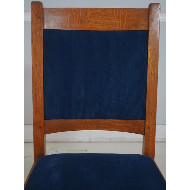 Wood Stickley Mission Oak Arts & Crafts Side Chair For Sale - Image 7 of 18