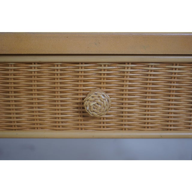 Lexington Henry Link Woven Wicker Writing Desk & Chair For Sale In Philadelphia - Image 6 of 18