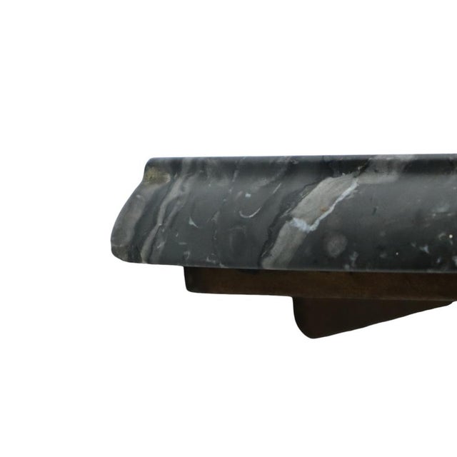 French Marble Console Table with Ornate Brass Legs, 1950s For Sale - Image 9 of 17