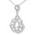 Mid-Century Modern 14k White Gold Topaz Diamond Drop Pendant Necklace For Sale - Image 3 of 4