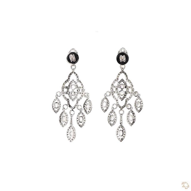 Early 21st Century 8.19 Carat Round Brilliant Cut Diamond Gold Earrings, Pair For Sale - Image 5 of 9