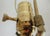 Gold 1990s Fine Art Lamps Gold Gilt Mercury Glass Italian Regency Column table Lamp Shade B For Sale - Image 8 of 8