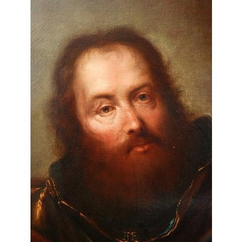 attr. G. NOGARI, Portrait with Globe, 18th Century, Oil on Canvas For Sale - Image 3 of 16
