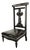 Antique Victorian Gothic Revival Ebonized Wood Prie-Dieu Prayer Chair with Carved Cross, 1900 For Sale