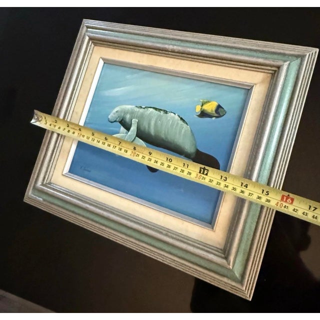 1970s 1970s E. Halioig Sealife Original Painting Framed Signed For Sale - Image 5 of 6
