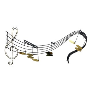 Vintage Curtis Jere 41” Rhapsody Musical Wall Sculpture Signed 1991 For Sale