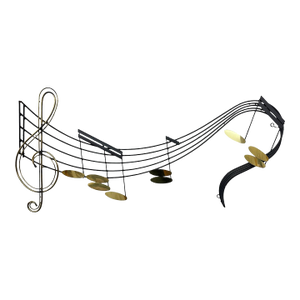Vintage Curtis Jere 41” Rhapsody Musical Wall Sculpture Signed 1991
