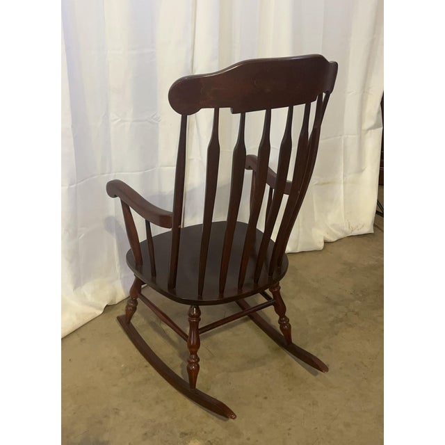 Vintage Virginia House High Arrow Back Windsor Rocking Chair For Sale - Image 4 of 10