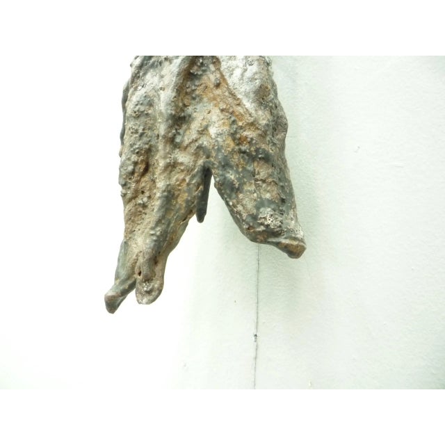 Metal Vintage Brutalist Wall Lamp in Iron, 1920s For Sale - Image 7 of 12