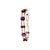 A mid-20th-century link bracelet crafted in 14k gold. Features 4 cushion-cut amethyst stones, totaling 8.0 carats, in a...