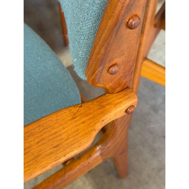 In Style of Erik Buch Set of 6 Solid Teak Dining Chairs Model 49 and 50 Denmark Mid-Century Modern 1960s For Sale - Image 9 of 11