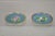 Vintage Blue Brass Enamel Cloisonne Small Trinket Dishes- Set of 2 For Sale - Image 4 of 8