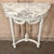 Antique Italian Louis XVI Painted Marble Top Demilune Console With Trumeau Mirror For Sale - Image 18 of 18