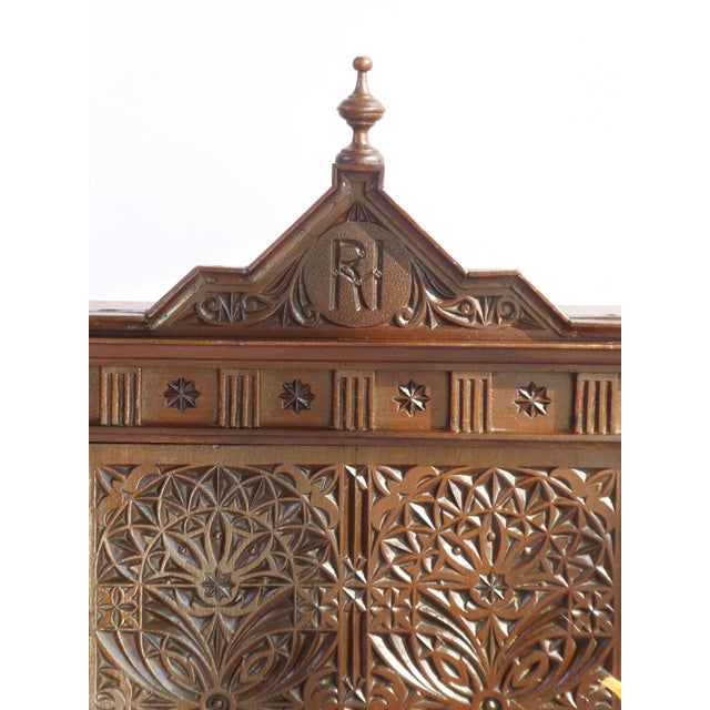 Art Nouveau Cabinet with Gothic Elements, 1890s For Sale - Image 13 of 15