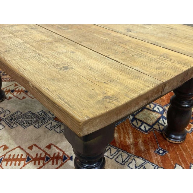 English Fir Coffee Table, 1950s For Sale - Image 4 of 11