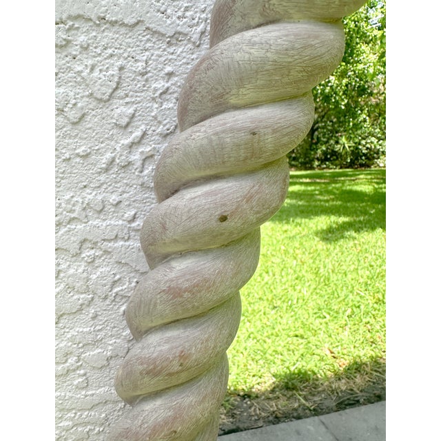 Vintage Rope Frame Oval Mirror With Tassel Detail For Sale - Image 11 of 14