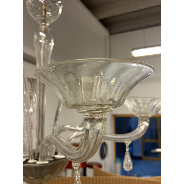 Art Deco Murano Glass Chandelier from Seguso Vetri Darte, 1930s For Sale - Image 11 of 12
