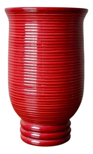 Art Deco Red Vase from Elchinger, 1940s