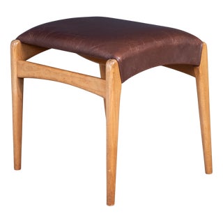 Mid-Century Beech Stool, Denmark, 1950s For Sale