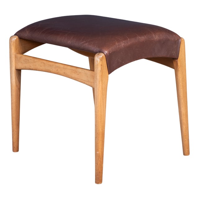 Mid-Century Beech Stool, Denmark, 1950s For Sale