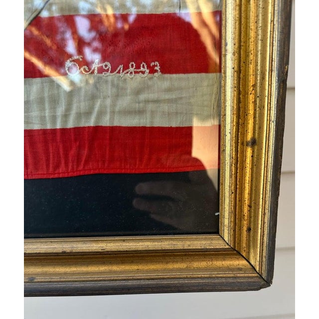 Wood World Fair Chicago Bandana Signed and Dated 1893 For Sale - Image 7 of 9