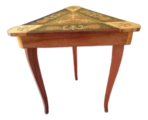 Triangular-Shaped Inlaid Jewelery Table
