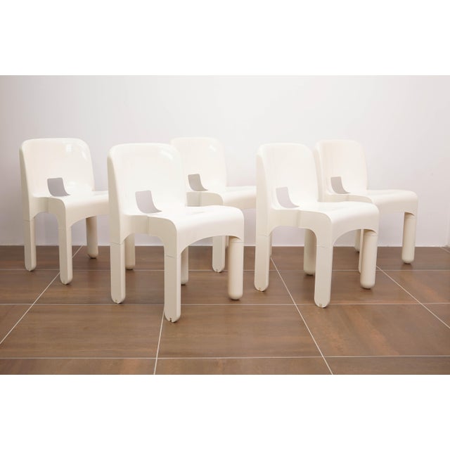 Universale 4869 Chairs by Joe Colombo for Kartell, 1973, Set of 5 For Sale - Image 12 of 12