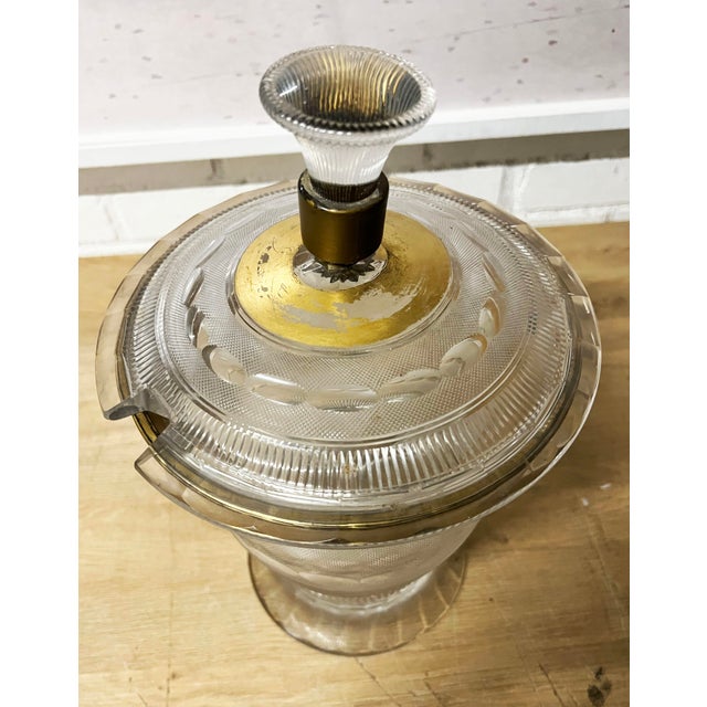 Spectacular and large, Moser, unsigned, Splendid Gold Band Champagne/Ice Bucket/ PunchBowl. Measurements : With lid: 15...