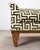 Metal 20th C. Art Deco Style Greek Key Velvet and Raffia Settee For Sale - Image 7 of 18
