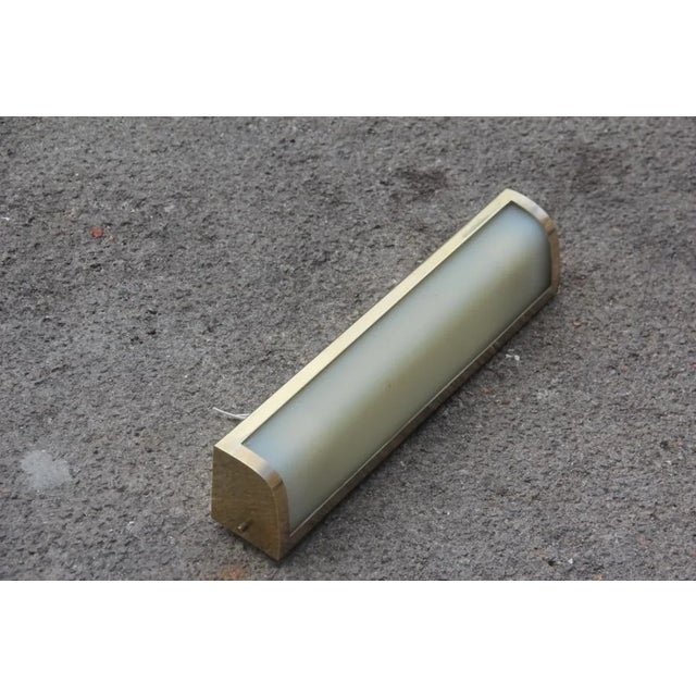 Brass and Acrylic Glass Sconce, 1950s For Sale - Image 4 of 8