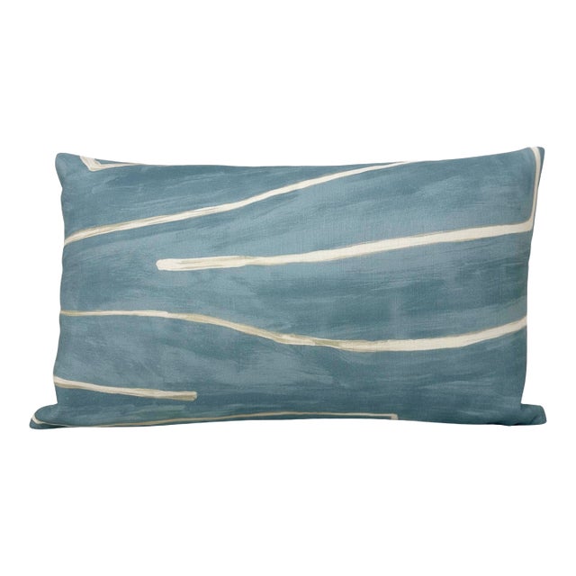 Graffito Lumbar Pillow Cover in Sky, 12x20 Pillow For Sale