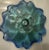 This Royal Gallery Poland Murano style large heavy floral art glass hand-blown bowl in blue and green ocean colors is a...