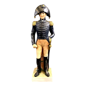 Vintage Sadek 1814 U S Army General Staff Officer Figurine Hand-Painted Porcelain