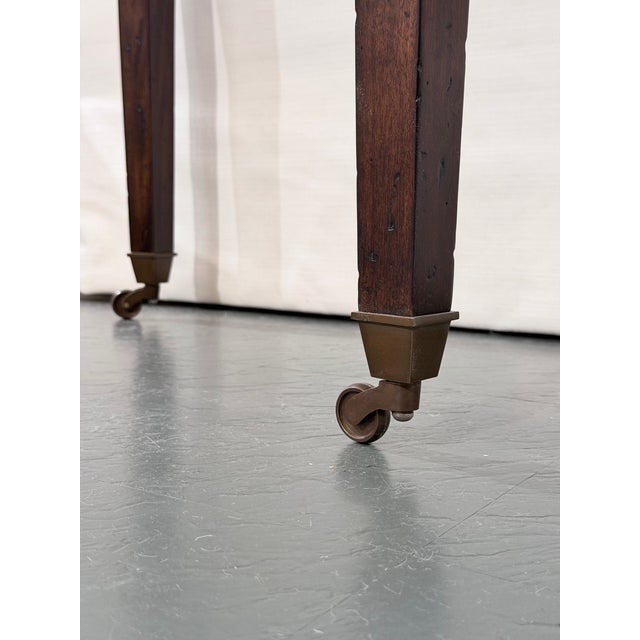 Brown Theodore Alexander Althorp Victory Oak Console Table For Sale - Image 8 of 8