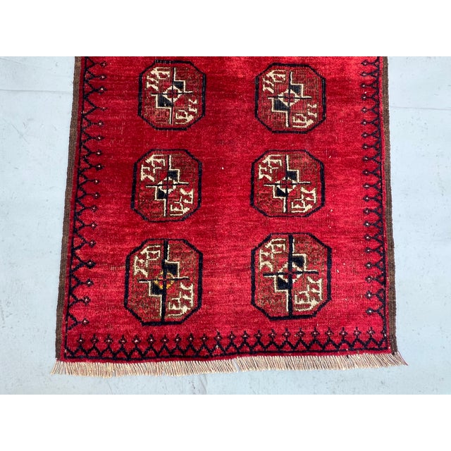 Tribal Vintage Turkmen Bokhara Tekke Gul Runner - 2'11" X 9'10" For Sale - Image 3 of 10