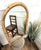 Boho Chic Vintage Italian Bamboo Rattan Wall Mirror, 1960s For Sale - Image 3 of 8