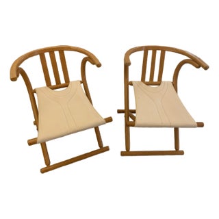 1960s Vintage Thonet Style Mid-Century Modern Brentwood Horseshoe Folding Chair For Sale