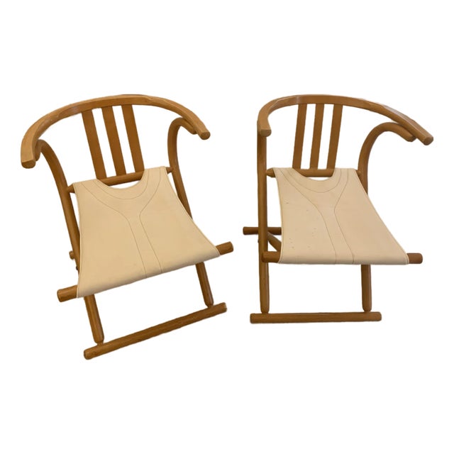 1960s Vintage Thonet Style Mid-Century Modern Brentwood Horseshoe Folding Chair For Sale