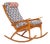 Rocking Chair from Uluv with Upholstery from Élitis, 1950s For Sale