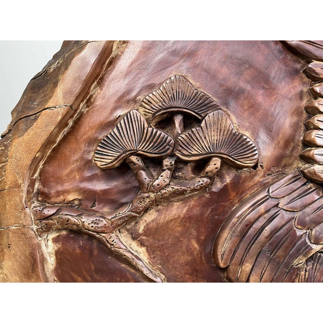 Japanese Carved Tsuitate in Rootwood For Sale - Image 6 of 18